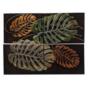 4 CUADROS  METAL COSTILLA DE ADAN  60 X 80 