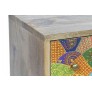  Mesita de noche madera de mango negro envejecido 43 X 30 X 65 cm  